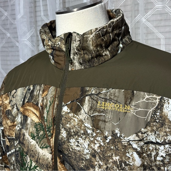 Lincoln Outfitters camouflage XL HUNTING JACKET 2 pockets No hood zip front 29”L - Picture 7 of 10